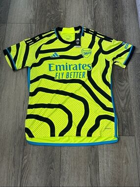 adidas Saka arsenal neon and black third jersey